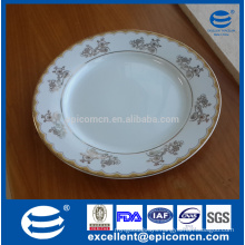 Factory-produced porcelain golden dinner plates